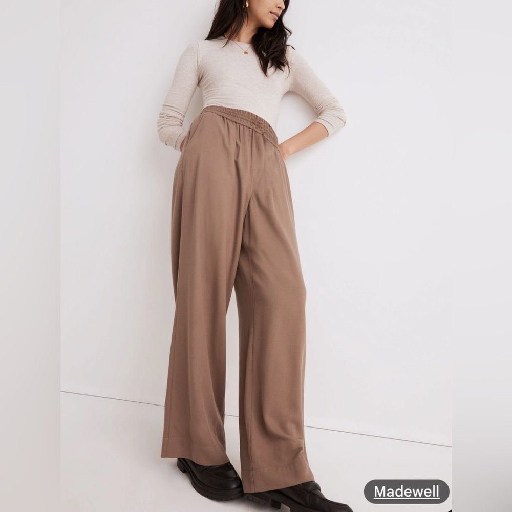 NWT Madewell Drapeweave Carley Wide-Leg Pants